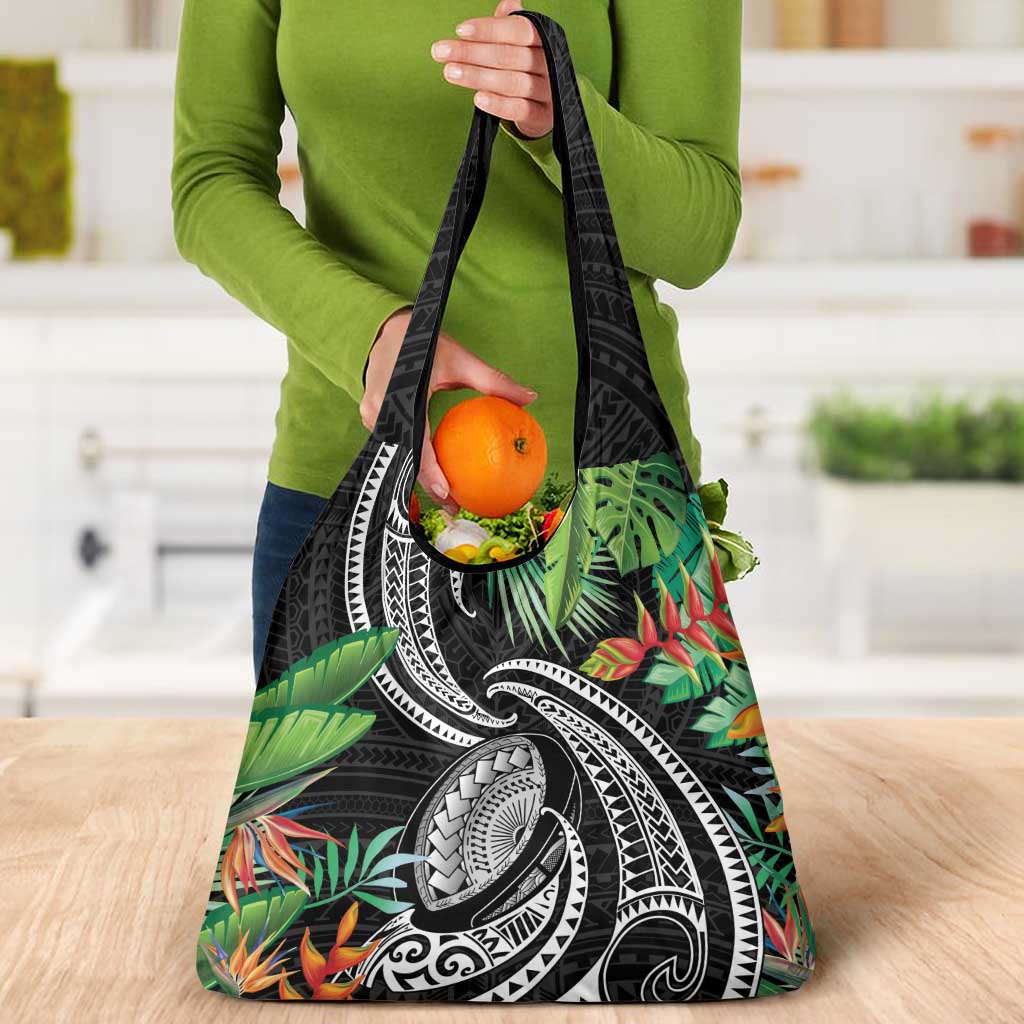 Polynesian Pacific Rugby Tribal Grocery Bag Tropical Vibe
