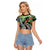 Polynesian Pacific Rugby Tribal Raglan Cropped T Shirt Tropical Vibe
