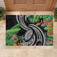 Polynesian Pacific Rugby Tribal Rubber Doormat Tropical Vibe