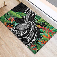 Polynesian Pacific Rugby Tribal Rubber Doormat Tropical Vibe