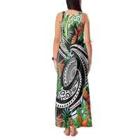 Polynesian Pacific Rugby Tribal Tank Maxi Dress Tropical Vibe