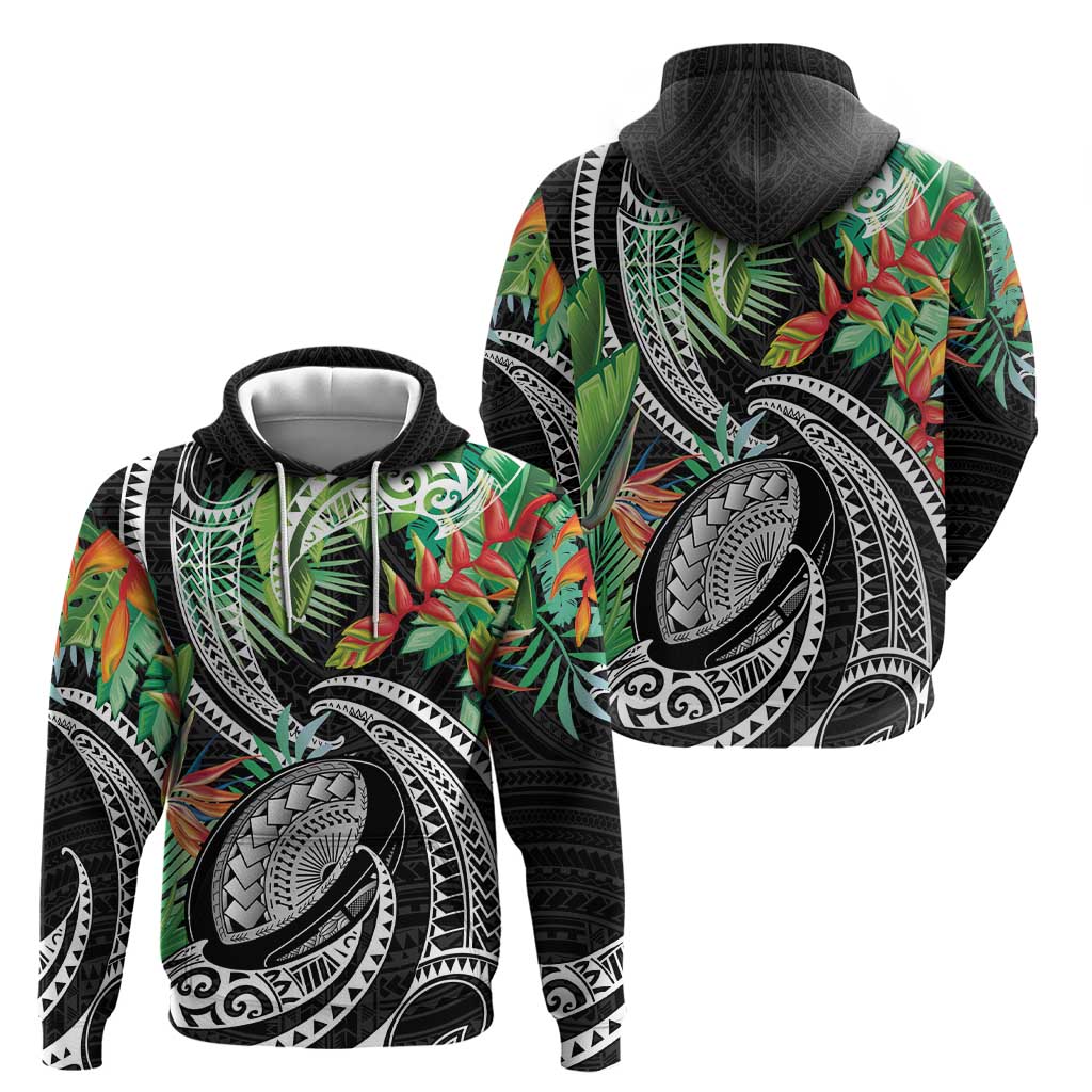 Polynesian Pacific Rugby Tribal Zip Hoodie Tropical Vibe