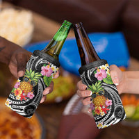 Hau'oli Makahiki Hou 4 in 1 Can Cooler Tumbler Aloha Pineapple Tropical Vibe