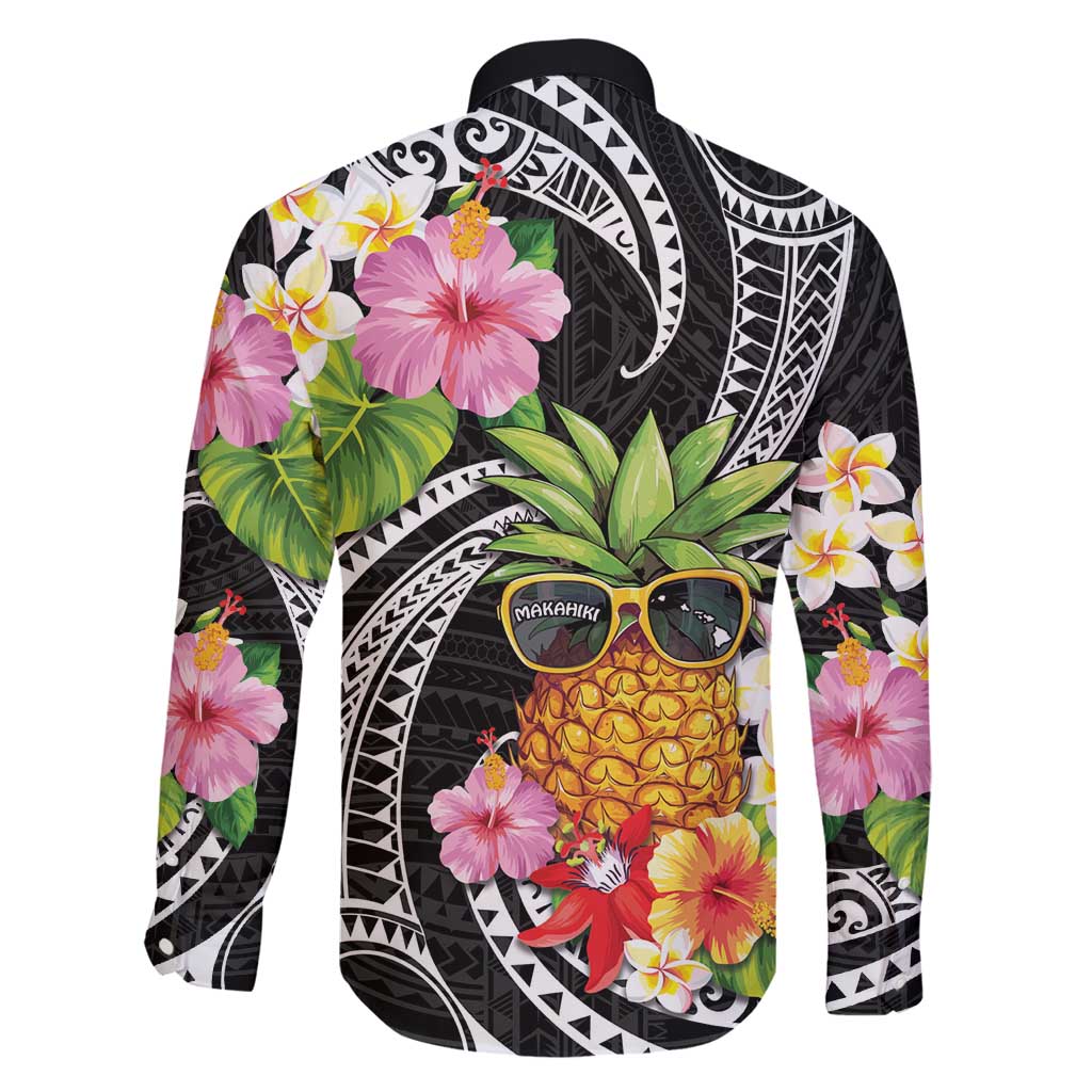 Hau'oli Makahiki Hou Family Matching Summer Maxi Dress and Hawaiian Shirt Aloha Pineapple Tropical Vibe LT9 - Polynesian Pride