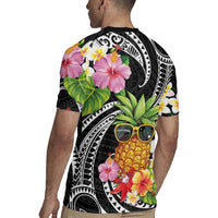 Hau'oli Makahiki Hou Rugby Jersey Aloha Pineapple Tropical Vibe