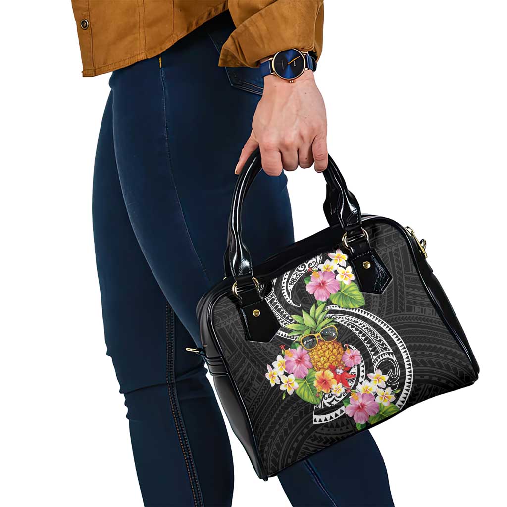 Hau'oli Makahiki Hou Shoulder Handbag Aloha Pineapple Tropical Vibe