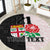 Custom Fiji England Rugby Round Carpet Tapa Pattern and Rose Flower World Cup 2023 LT9 White - Polynesian Pride