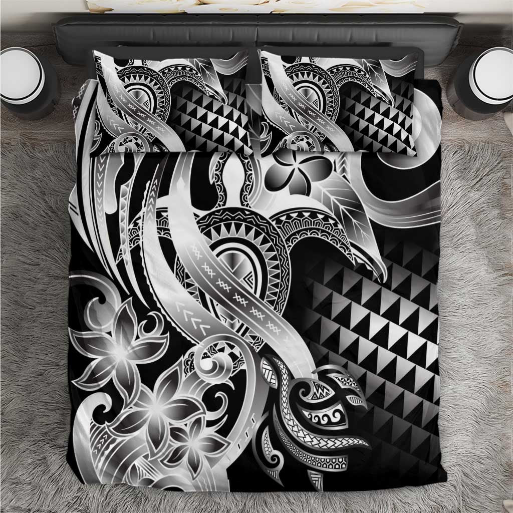 Aloha Black Tribal Honu Tattoo Bedding Set LT9 Black - Polynesian Pride