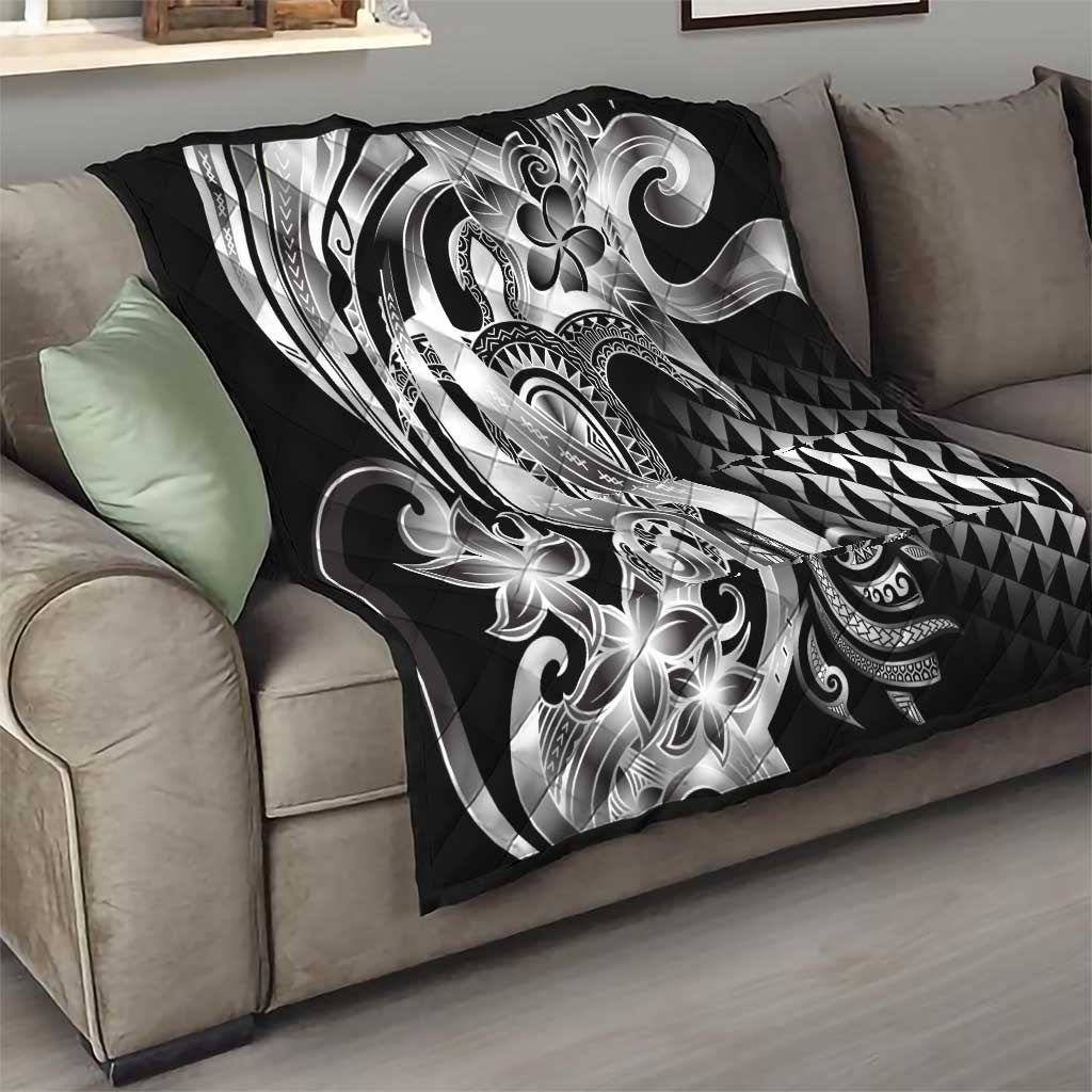 Aloha Black Tribal Honu Tattoo Quilt