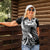 Aloha Black Tribal Honu Tattoo Women Polo Shirt