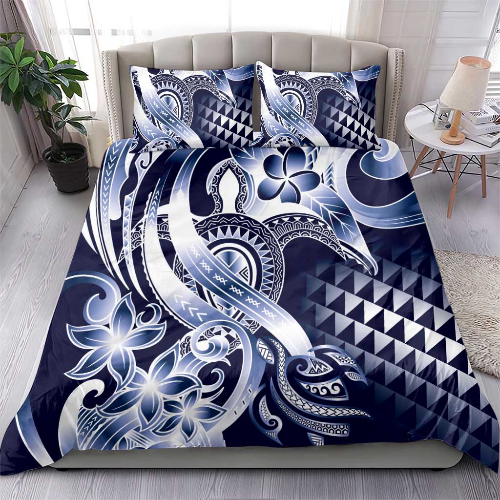 Aloha Blue Tribal Honu Tattoo Bedding Set
