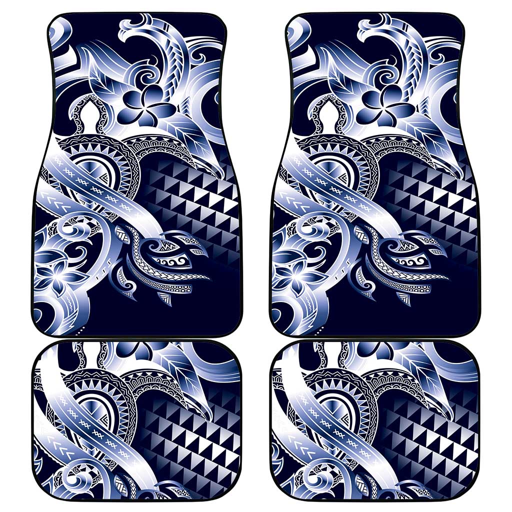 Aloha Blue Tribal Honu Tattoo Car Mats