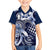 Aloha Blue Tribal Honu Tattoo Family Matching Long Sleeve Bodycon Dress and Hawaiian Shirt