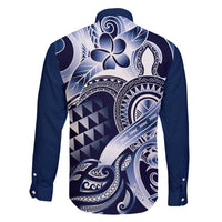 Aloha Blue Tribal Honu Tattoo Family Matching Mermaid Dress and Hawaiian Shirt