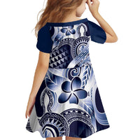 Aloha Blue Tribal Honu Tattoo Family Matching Tank Maxi Dress and Hawaiian Shirt