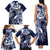 Aloha Blue Tribal Honu Tattoo Family Matching Tank Maxi Dress and Hawaiian Shirt