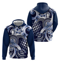 Aloha Blue Tribal Honu Tattoo Hoodie