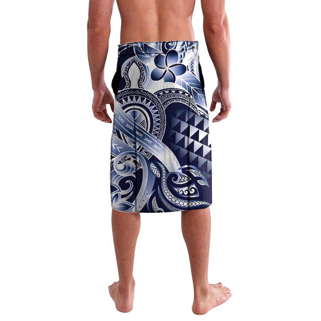 Aloha Blue Tribal Honu Tattoo Lavalava