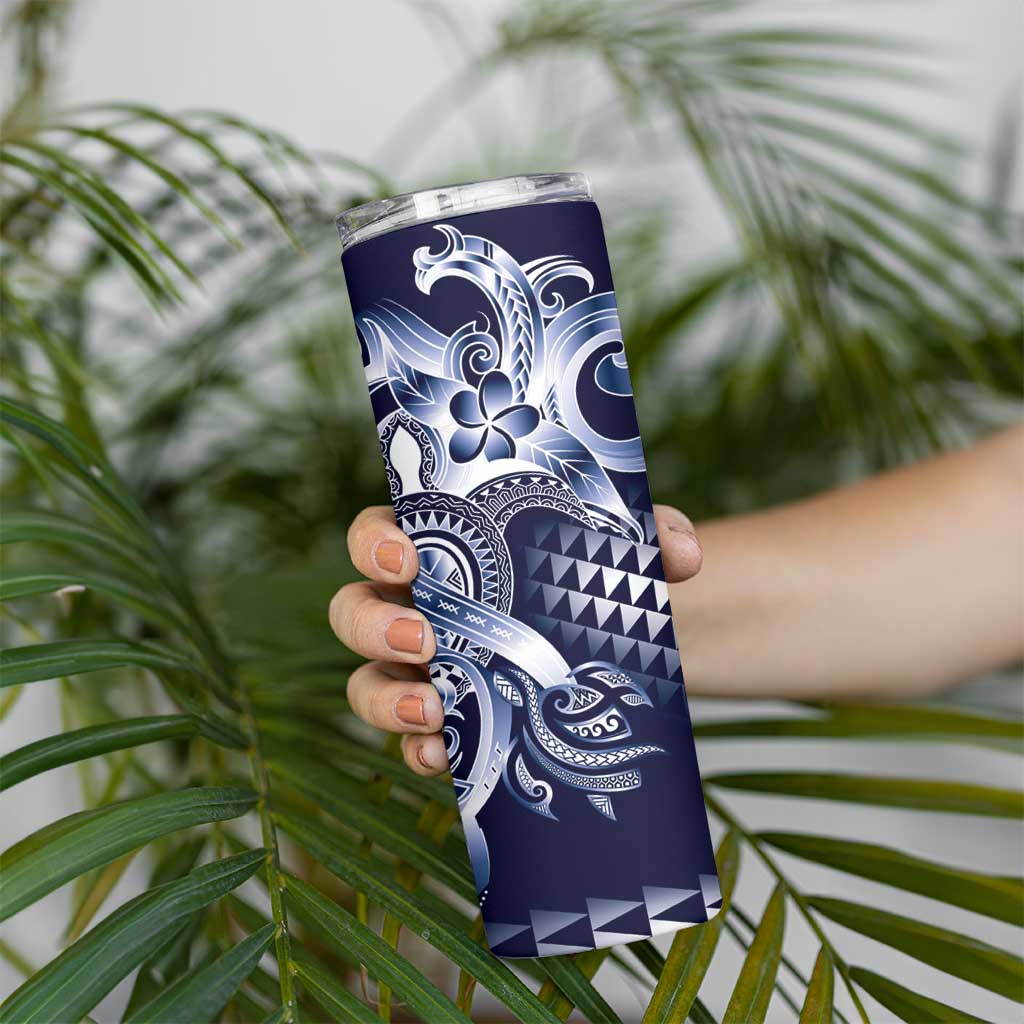 Aloha Blue Tribal Honu Tattoo Skinny Tumbler