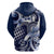 Aloha Blue Tribal Honu Tattoo Zip Hoodie
