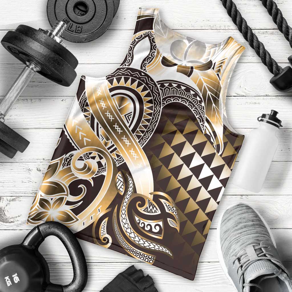 Aloha Gold Tribal Honu Tattoo Men Tank Top