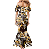 Aloha Gold Tribal Honu Tattoo Mermaid Dress