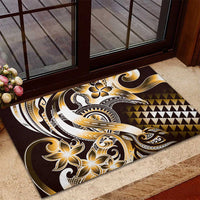 Aloha Gold Tribal Honu Tattoo Rubber Doormat
