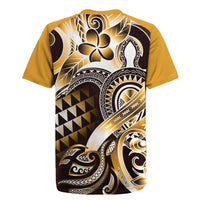 Aloha Gold Tribal Honu Tattoo Rugby Jersey
