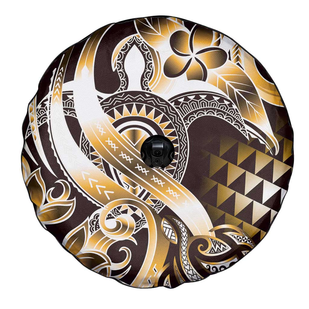 Aloha Gold Tribal Honu Tattoo Spare Tire Cover