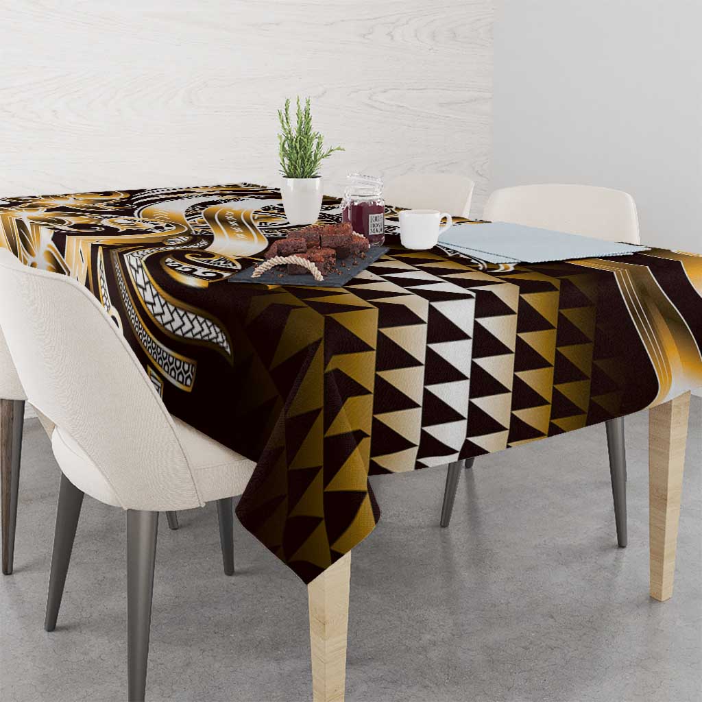 Aloha Gold Tribal Honu Tattoo Tablecloth