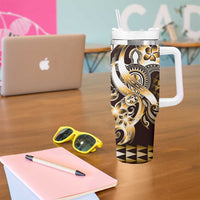 Aloha Gold Tribal Honu Tattoo Tumbler With Handle