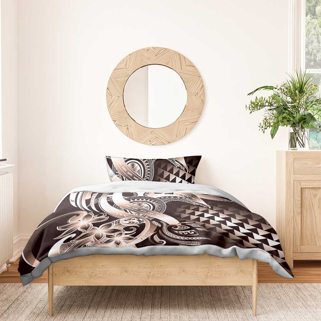 Aloha Mocha Mousse Tribal Honu Tattoo Bedding Set