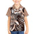 Aloha Mocha Mousse Tribal Honu Tattoo Family Matching Off The Shoulder Long Sleeve Dress and Hawaiian Shirt