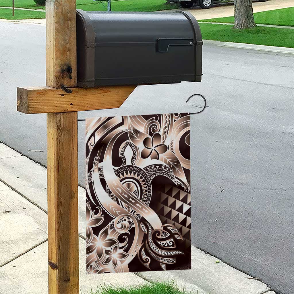 Aloha Mocha Mousse Tribal Honu Tattoo Garden Flag