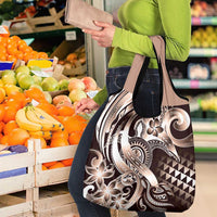 Aloha Mocha Mousse Tribal Honu Tattoo Grocery Bag