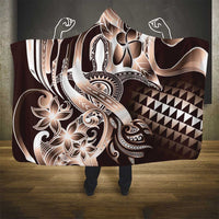 Aloha Mocha Mousse Tribal Honu Tattoo Hooded Blanket