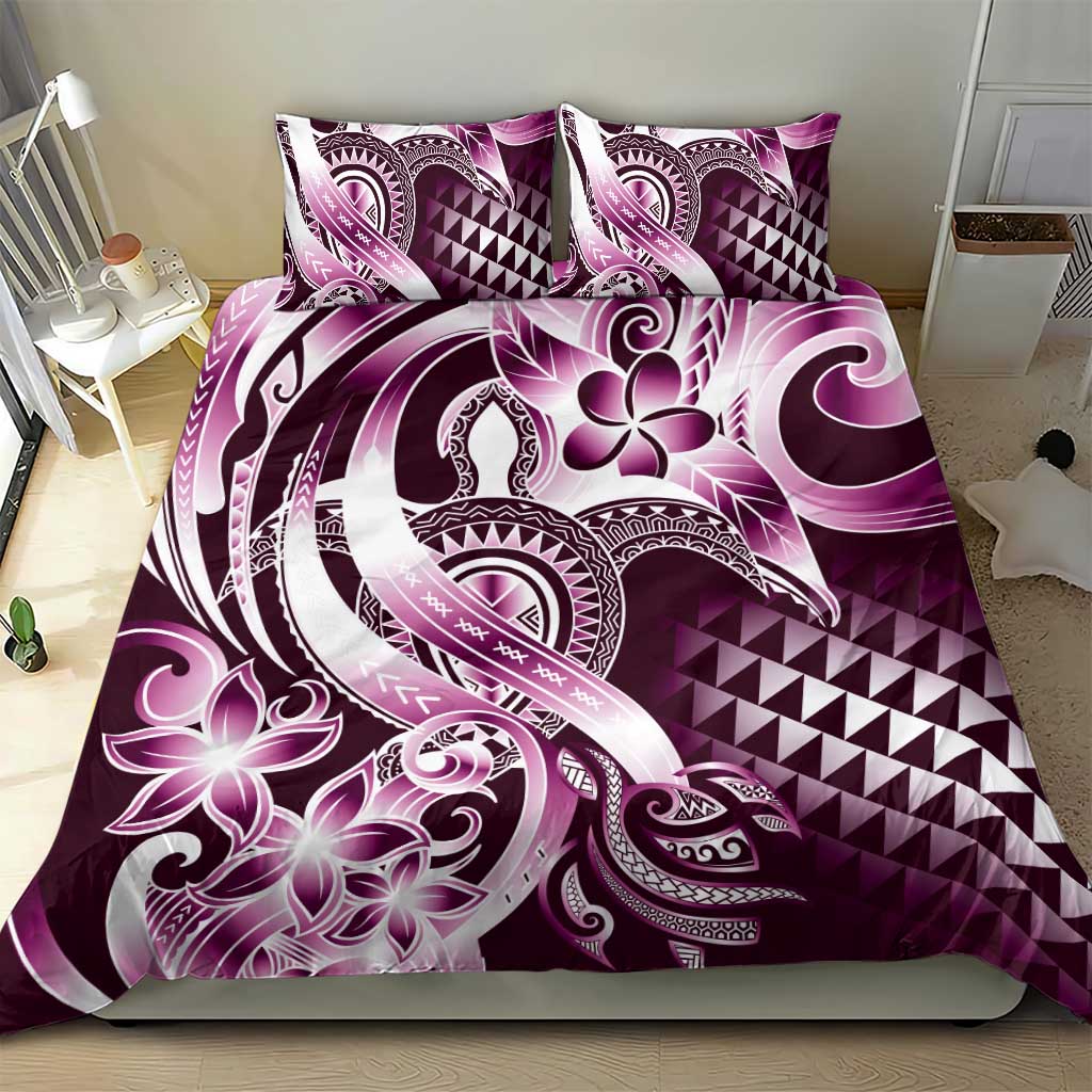 Aloha Pink Tribal Honu Tattoo Bedding Set