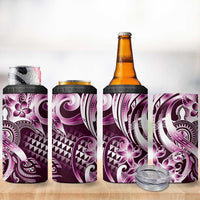Aloha Pink Tribal Honu Tattoo 4 in 1 Can Cooler Tumbler