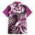 Aloha Pink Tribal Honu Tattoo Family Matching Mermaid Dress and Hawaiian Shirt