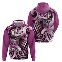 Aloha Pink Tribal Honu Tattoo Hoodie