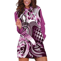 Aloha Pink Tribal Honu Tattoo Hoodie Dress