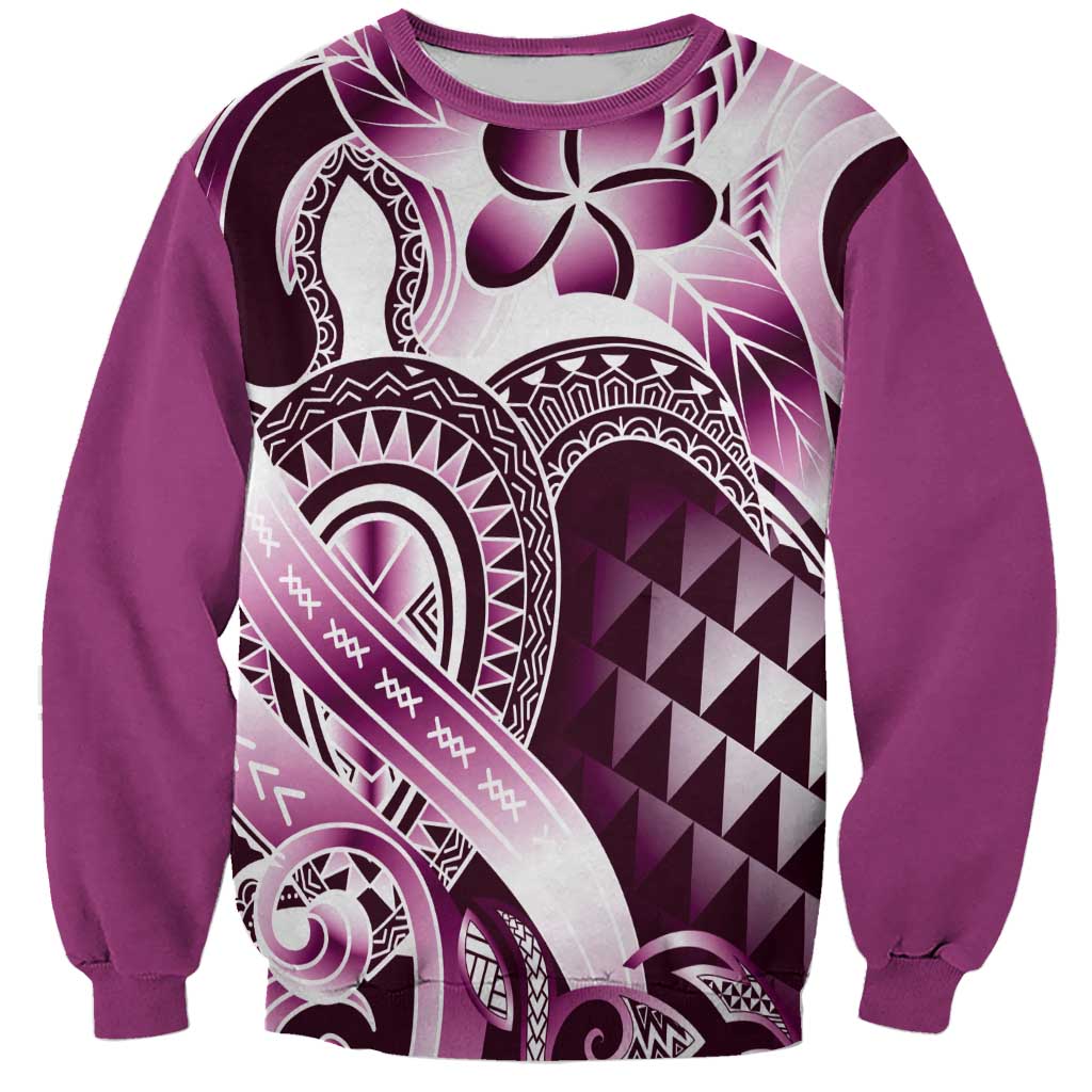 Aloha Pink Tribal Honu Tattoo Sweatshirt