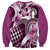 Aloha Pink Tribal Honu Tattoo Sweatshirt