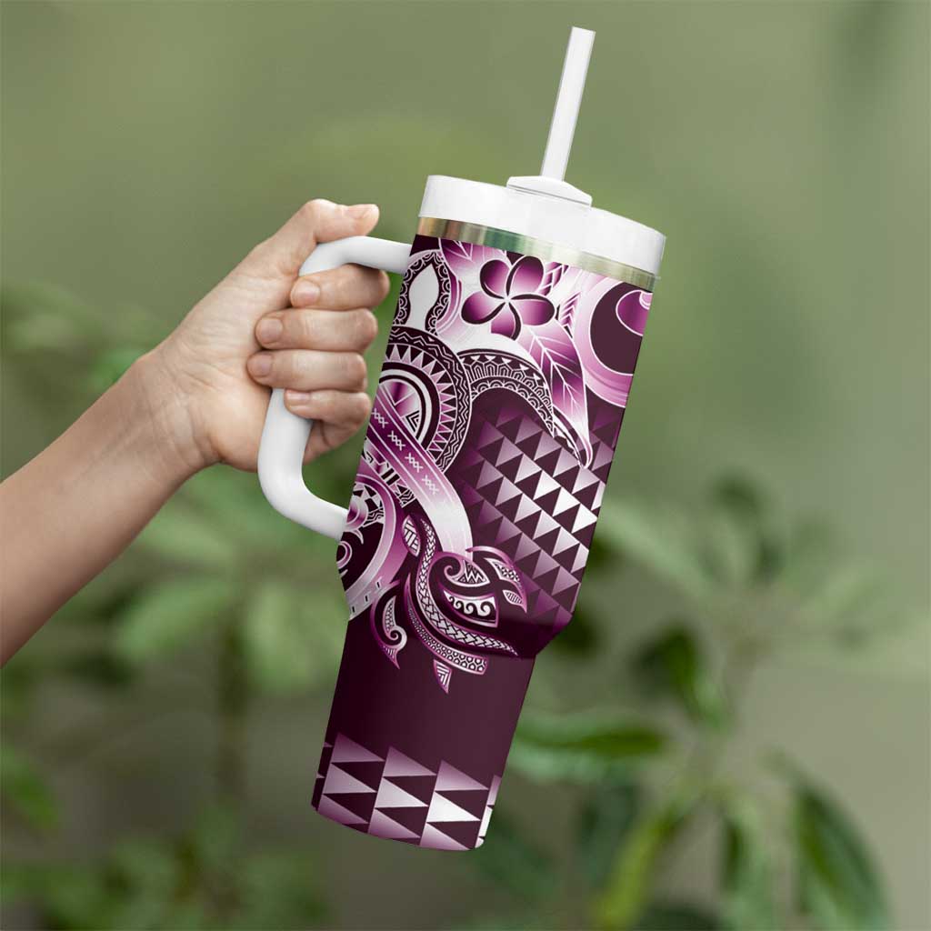 Aloha Pink Tribal Honu Tattoo Tumbler With Handle