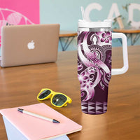 Aloha Pink Tribal Honu Tattoo Tumbler With Handle