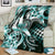 Aloha Turquoise Tribal Honu Tattoo Blanket