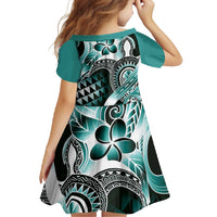 Aloha Turquoise Tribal Honu Tattoo Family Matching Tank Maxi Dress and Hawaiian Shirt