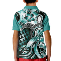 Aloha Turquoise Tribal Honu Tattoo Kid Polo Shirt