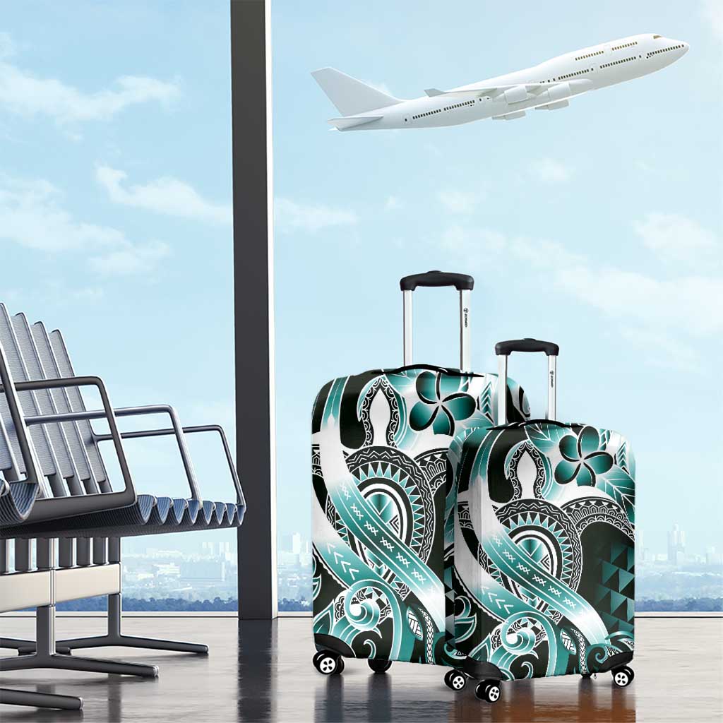 Aloha Turquoise Tribal Honu Tattoo Luggage Cover