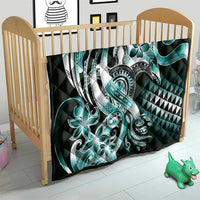 Aloha Turquoise Tribal Honu Tattoo Quilt